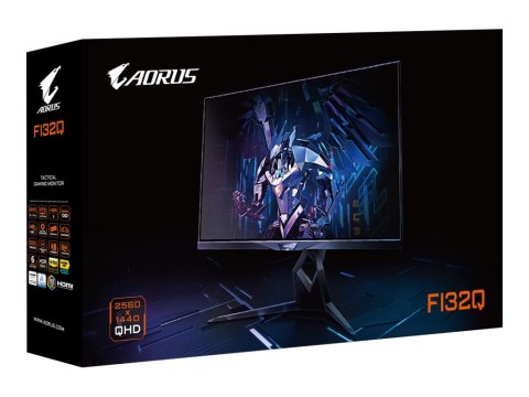 Gigabyte AORUS FI32Q - Monitor LED - 31.5" - 2560 x 1440 QHD @ 165 Hz - SS IPS - 350 cd/m² - 1000:1 - DisplayHDR 400 - 1 ms - 2x