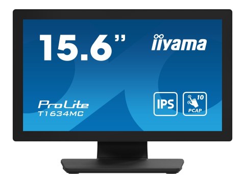 Iiyama ProLite T1634MC-B1S - Monitor LED - 15.6" - ekran dotykowy - 1920 x 1080 Full HD (1080p) @ 60 Hz - IPS - 450 cd/m² - 700: