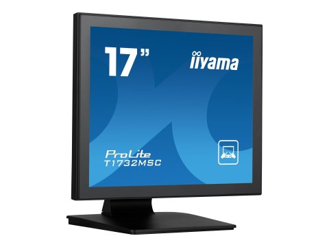 Iiyama ProLite T1732MSC-B1S - Monitor LCD - 17" - ekran dotykowy - 1280 x 1024 - TN - 250 cd/m² - 1000:1 - 5 ms - HDMI, VGA, Dis