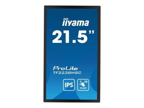 Iiyama ProLite TF2238MSC-B1 - Monitor LED - 21.5" - obudowa otwarta - ekran dotykowy - 1920 x 1080 Full HD (1080p) - IPS - 600 c