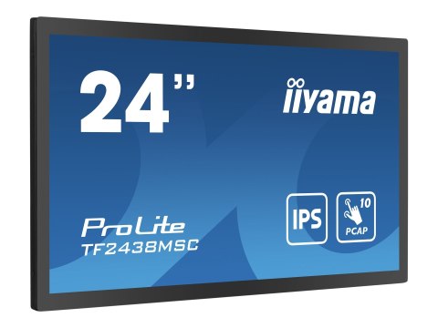 Iiyama ProLite TF2438MSC-B1 - Monitor LED - 24" (23.8" widoczny) - obudowa otwarta - ekran dotykowy - 1920 x 1080 Full HD (1080p
