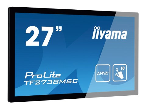 Iiyama ProLite TF2738MSC-B2 - Monitor LED - 27" - obudowa otwarta - ekran dotykowy - 1920 x 1080 Full HD (1080p) @ 60 Hz - A-MVA