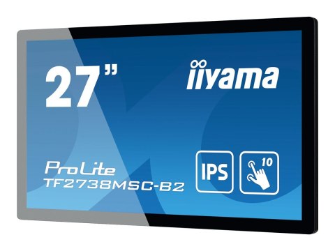 Iiyama ProLite TF2738MSC-B2 - Monitor LED - 27" - obudowa otwarta - ekran dotykowy - 1920 x 1080 Full HD (1080p) @ 60 Hz - A-MVA