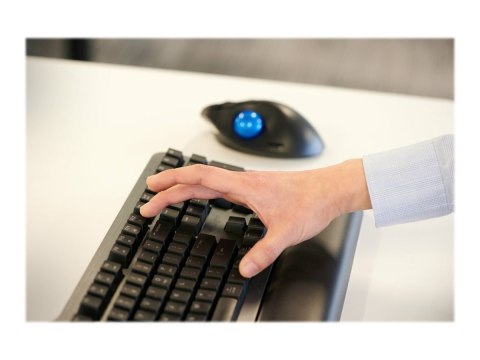 Kensington Pro Fit Ergo TB450 EQ - Manipulator kulkowy - ergonomiczna - optyczna - 7 przyciski - bezprzewodowa - 2.4 GHz, Blueto