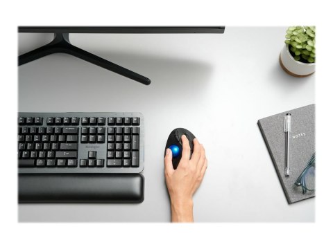 Kensington Pro Fit Ergo TB450 EQ - Manipulator kulkowy - ergonomiczna - optyczna - 7 przyciski - bezprzewodowa - 2.4 GHz, Blueto