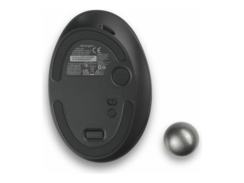 Kensington Pro Fit Ergo TB550 Trackball EQ - Manipulator kulkowy - ergonomiczna - optyczna - 9 przyciski - bezprzewodowa - 2.4 G