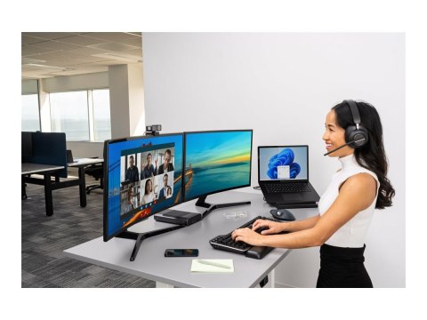 Kensington Pro Fit Ergo TB550 Trackball EQ - Manipulator kulkowy - ergonomiczna - optyczna - 9 przyciski - bezprzewodowa - 2.4 G