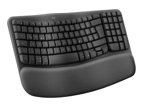 Logitech Ergo Series - Klawiatura - bezprzewodowa - 2.4 GHz, Bluetooth LE - QWERTY - Międzynarodowy USA - grafitowy