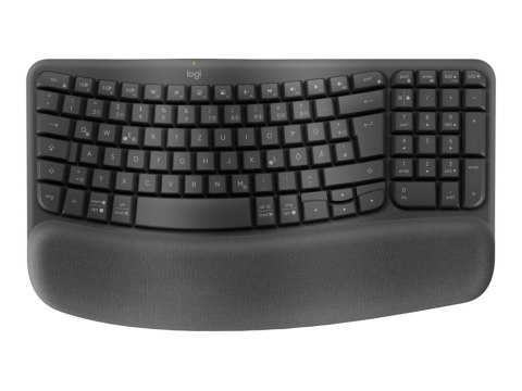 Logitech Ergo Series - Klawiatura - bezprzewodowa - 2.4 GHz, Bluetooth LE - QWERTY - Międzynarodowy USA - grafitowy