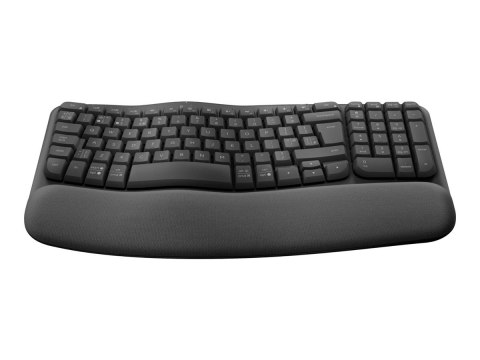 Logitech Ergo Series Wave Keys for Business - Klawiatura - bezprzewodowa - 2.4 GHz, Bluetooth 5.1 LE - QWERTY - Międzynarodowy U