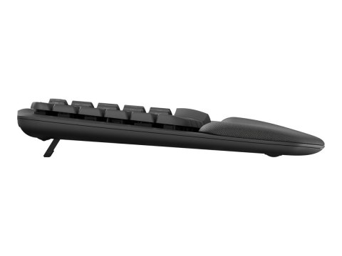 Logitech Ergo Series Wave Keys for Business - Klawiatura - bezprzewodowa - 2.4 GHz, Bluetooth 5.1 LE - QWERTY - Międzynarodowy U