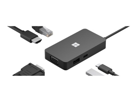 Microsoft Surface USB-C Travel Hub - Stacja dokująca - USB-C - VGA, HDMI - 1GbE