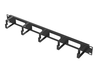 Netrack - Organizer kabli w obudowie - czarny (RAL 9005) - 1U - 19"