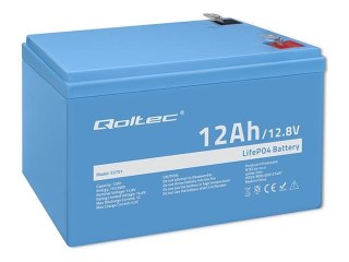 Qoltec - Bateria - 12,8 V, BMS - litowo-żelazowo-fosforanowy - 12 Ah - 153.6 Wh