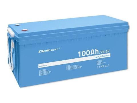Qoltec - Bateria - 25,6 V, BMS - litowo-żelazowo-fosforanowy - 100 Ah - 2560 Wh