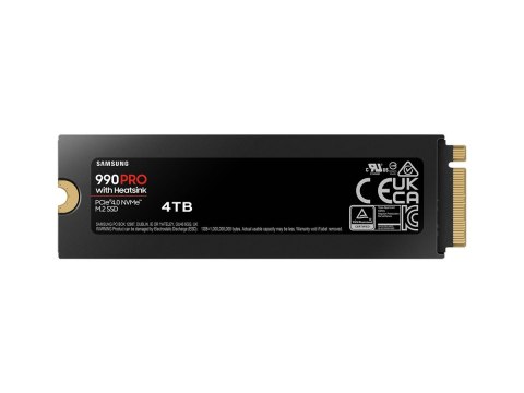 Samsung 990 PRO MZ-V9P4T0CW - SSD - zaszyfrowany - 4 TB - wewnętrzny - M.2 2280 - PCIe 4.0 x4 (NVMe) - 256 bitów AES - TCG Opal 