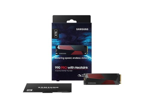 Samsung 990 PRO MZ-V9P4T0CW - SSD - zaszyfrowany - 4 TB - wewnętrzny - M.2 2280 - PCIe 4.0 x4 (NVMe) - 256 bitów AES - TCG Opal 