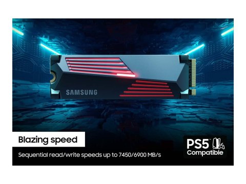 Samsung 990 PRO MZ-V9P4T0CW - SSD - zaszyfrowany - 4 TB - wewnętrzny - M.2 2280 - PCIe 4.0 x4 (NVMe) - 256 bitów AES - TCG Opal 