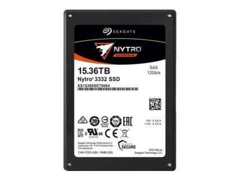 Seagate Nytro 3332 XS7680SE70094 - SSD - zaszyfrowany - 7.68 TB - wewnętrzny - 2,5" - SAS 12Gb/s - Self-Encrypting Drive (SED)