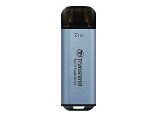 Transcend ESD300C - SSD - 512 GB - zewnętrzny (przenośne) - USB 3.2 Gen 2x1 (USB-C złącze) - błękit nieba