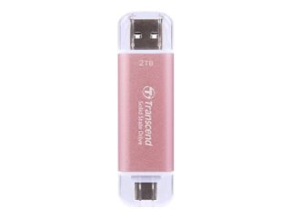 Transcend ESD310P - SSD - 2 TB - zewnętrzny (przenośne) - USB 3.2 Gen 2x1 (USB-C złącze) - różowy