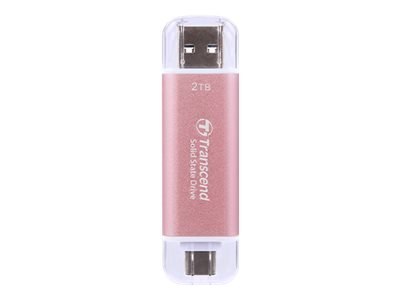Transcend ESD310P - SSD - 512 GB - zewnętrzny (przenośne) - USB 3.2 Gen 2x1 (USB-C złącze) - różowy