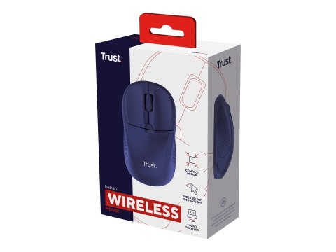 Trust Primo - Mysz - prawo i leworęczna - optyczna - 4 przyciski - bezprzewodowa - 2.4 GHz - odbiornik bezprzewodowy USB - ciemn