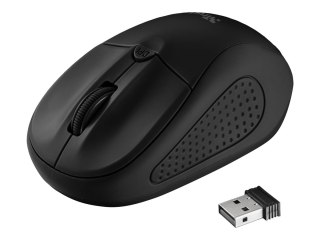 Trust Primo - Mysz - prawo i leworęczna - optyczna - 4 przyciski - bezprzewodowa - 2.4 GHz - odbiornik bezprzewodowy USB - czarn