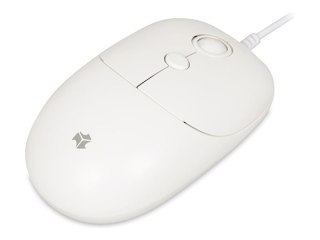 IBOX Seagull - Mysz - prawo i leworęczna - optyczna - 3 przyciski - przewodowa - USB - biały
