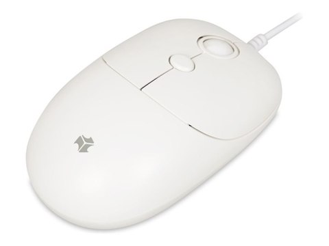 IBOX Seagull - Mysz - prawo i leworęczna - optyczna - 3 przyciski - przewodowa - USB - biały