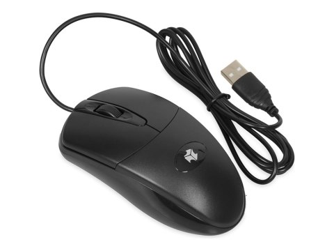 IBOX i007 - Mysz - prawo i leworęczna - optyczna - 3 przyciski - przewodowa - USB - czarny