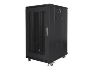 Lanberg FF01 series - Stojak szafa - 600 x 800, płaska paczka, z drzwiami siatkowymi - z 4 wentylatory chłodzące - wolnostojący,