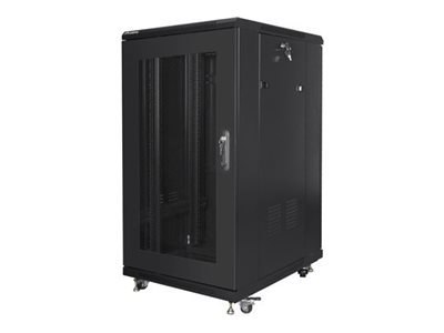 Lanberg FF01 series - Stojak szafa - 600 x 800, płaska paczka, z drzwiami siatkowymi - z 4 wentylatory chłodzące - wolnostojący,