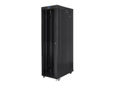 Lanberg FF01 series - Stojak szafa - 800 x 1200, złożone w paczkę, z drzwiami szklanymi, V2 - z 8 wentylatorów chłodzących, wyśw
