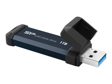 SILICON POWER MS60 - SSD - 1 TB - zewnętrzny (przenośne) - USB 3.2 Gen 2 - niebieski