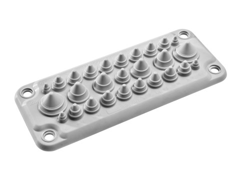 Schneider Spacial SF NSYAECPFLT25 - Membrana wejścia kabla - typ FL21 z 27 wejściami - szary, RAL7035