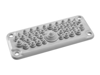 Schneider Spacial SF NSYAECPFLT35 - Membrana wejścia kabla - typ FL21 z 37 wejściami - szary, RAL 7035