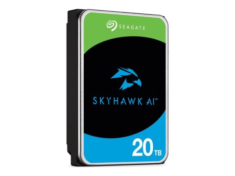 Seagate SkyHawk AI ST20000VE003 - Dysk twardy - 20 TB - wewnętrzny - 3,5" - SATA 6Gb/s - bufor: 512 MB - z 3 lata Seagate Rescue