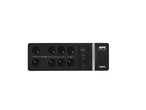 APC Back-UPS BE850G2-FR - UPS - AC 220/230 V - 520 wat - 850 VA - USB - złącza wyjściowe: 8 - Francja, Belgia - czarny