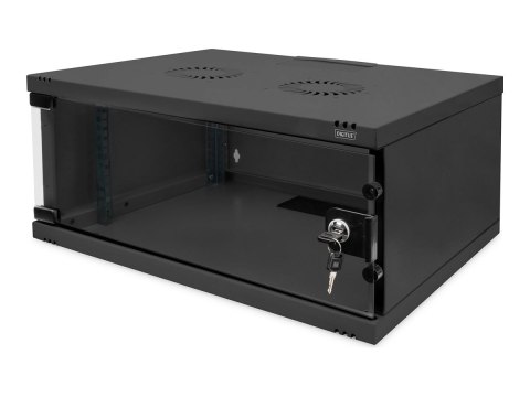 Digitus SoHo Series - Szafa - 540 x 400 mm (WxD), przed montażem - do montażu na ścianie - czarny, RAL 9005 - 4U - 19"