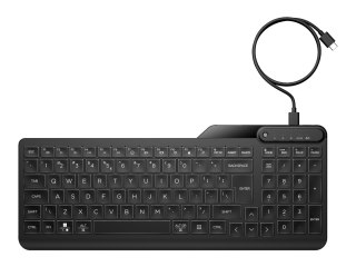HP 400 - Klawiatura - kompaktowy rozmiar, układ 2-strefowy, 12 klawiszy programowalnych, przemieszczanie się klawiszy o niskim p