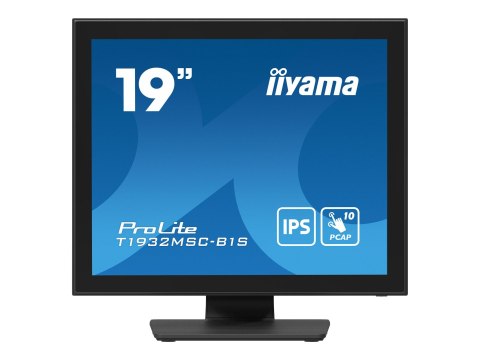 Iiyama ProLite T1932MSC-B1S - Monitor LCD - 19" - ekran dotykowy - 1280 x 1024 - IPS - 250 cd/m² - 1000:1 - 14 ms - HDMI, VGA, D