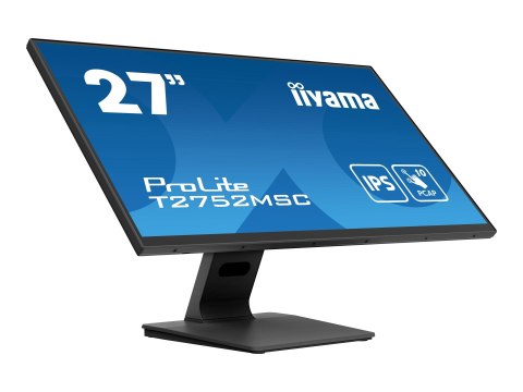 Iiyama ProLite T2752MSC-B1 - Monitor LED - 27" - ekran dotykowy - 1920 x 1080 Full HD (1080p) @ 60 Hz - IPS - 400 cd/m² - 1000:1