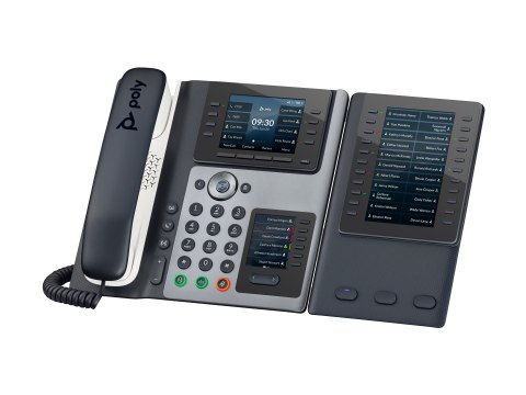 HP Poly Edge E400 - Telefon VoIP z identyfikacją dzwoniącego/rozmową czekająca - trzykierunkowa funkcja połączeń - SIP, SDP - cz