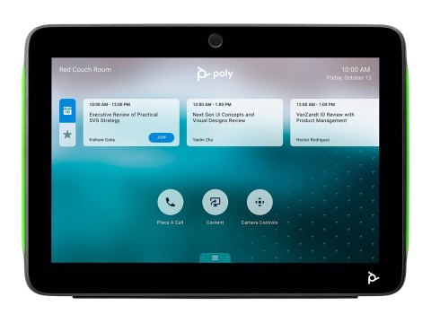 HP Poly TC10 - Bez przewodu zasilającego - kontroler dotykowy - Certyfikat Zoom Rooms - czarny