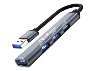 Qoltec - Koncentrator - 4 x SuperSpeed USB 3.0 - stacjonarny