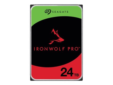 Seagate IronWolf Pro ST24000NT002 - Dysk twardy - 24 TB - wewnętrzny - 3,5" - SATA 6Gb/s - 7200 obr/min - bufor: 512 MB - z 3 la
