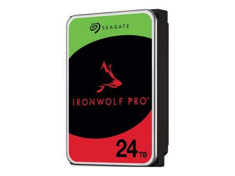 Seagate IronWolf Pro ST24000NT002 - Dysk twardy - 24 TB - wewnętrzny - 3,5" - SATA 6Gb/s - 7200 obr/min - bufor: 512 MB - z 3 la