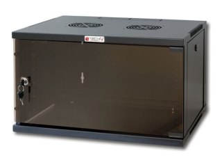 TECHly Professional - Stojak szafa - głębokość 600, złożony - do montażu na ścianie - czarny, RAL 9004 - 9U - 19"