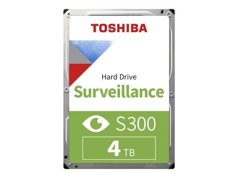 Toshiba S300 Surveillance - Dysk twardy - 4 TB - wewnętrzny - 3,5" - SATA 6Gb/s - 5400 obr/min - bufor: 128 MB